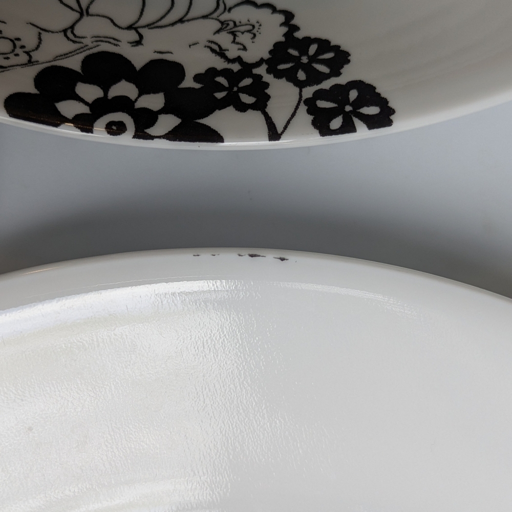 12 Corelle Uptown Garden Plates, 6 Appetizer & 6 Dinner, Black & White Floral - Picture 8 of 15